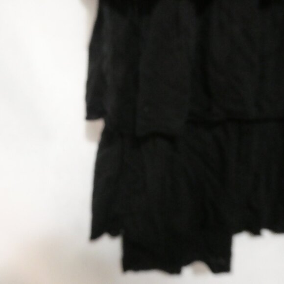 TALULA | small | Black Tiered Ruffle Raverback Sleeveless Top - Picture 12 of 14
